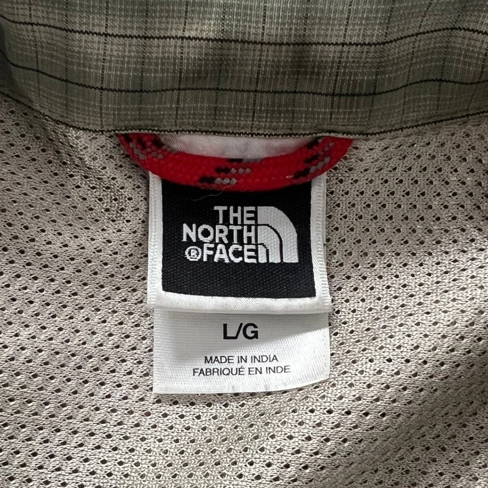 The North Face Men's L Button‎ Front Short Sleeve Shirt Green Check Lightweight